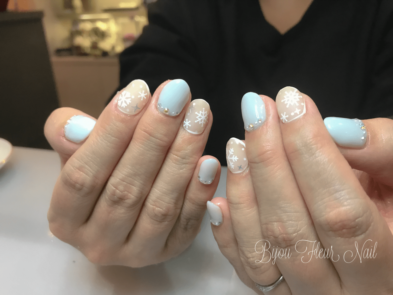 2月キャンペーン 雪の結晶ネイルのご紹介 Bijou Fleur 2月キャンペーン 雪の結晶ネイルのご紹介 Bijou Fleur